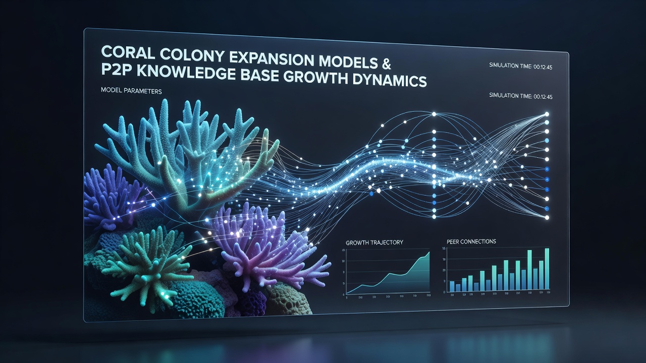 Branching coral structures illustrating modular expansion in knowledge networks