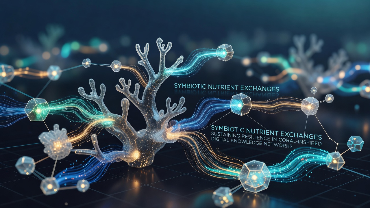 Diagram illustrating contributor interactions modeled on coral symbiosis
